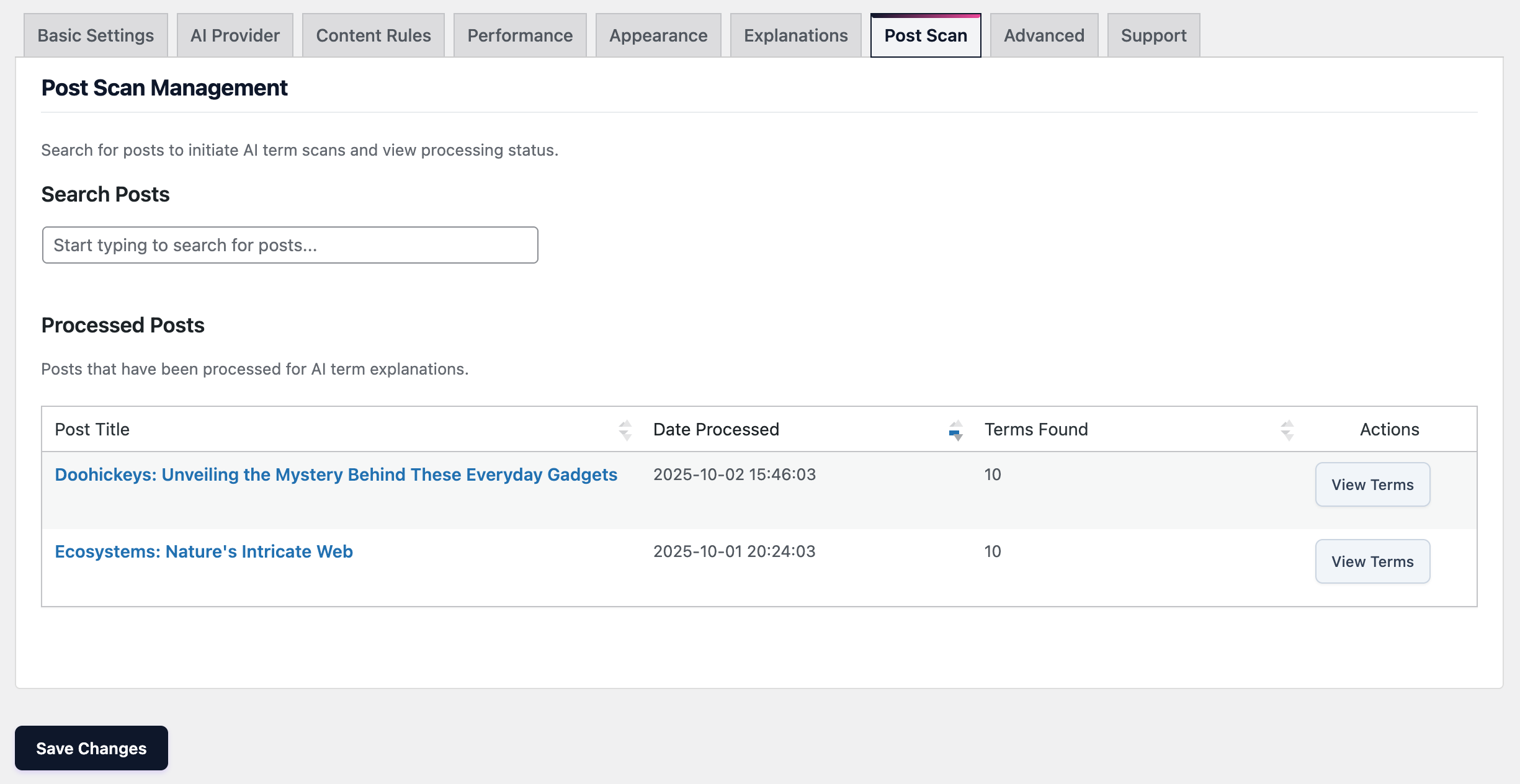 Content generation interface